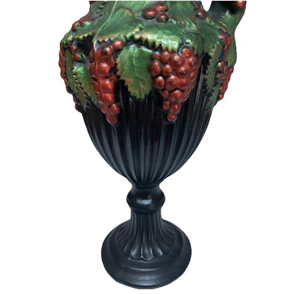 Vintage Arnels Pottery Greek Majolica Classical Style Cascading Grape Pitcher - Picture 3 of 8